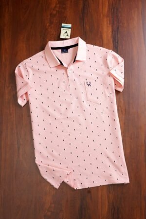 Peach Micro-Pattern Polo