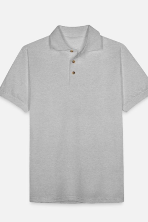 Grey Textured Accent Polo